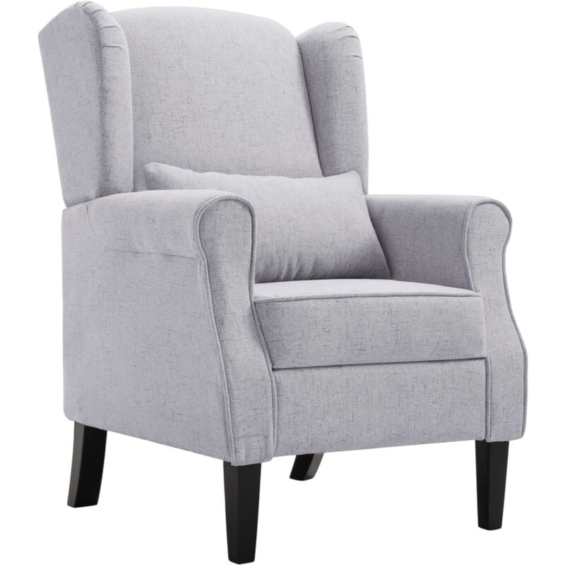 Vidaxl - Fauteuil gris clair tissu