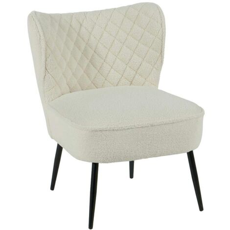Fauteuil bas blanc MALMOE