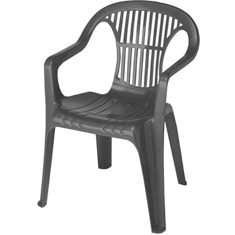 FAUTEUIL BAS EN RÉSINE ANTHRACITE