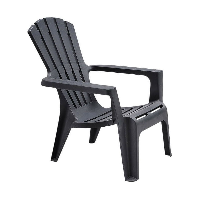 Jardin de fauteuils en plein air en résine et en fibre de verre avec dossier haut et basse inférieur Black - Black