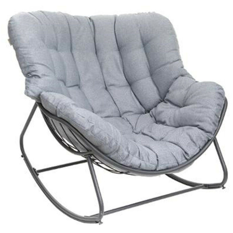 Fauteuil bascule extérieur Paopao Hespéride - Gris