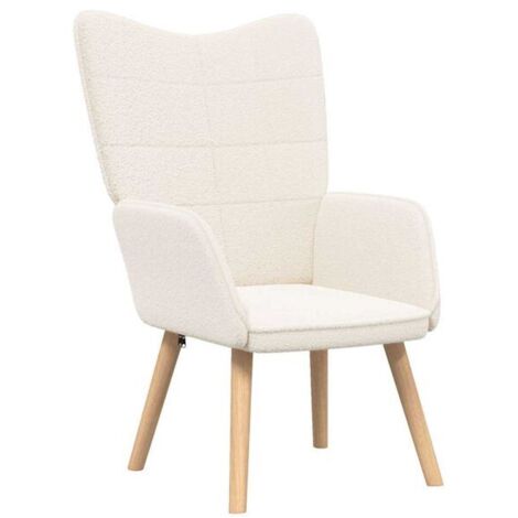 Fauteuil beige, dimensions : 62 x 67 x 95,5 cm, tissu velours.