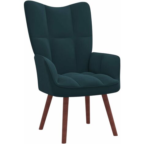 Fauteuil bergère Bleu Velours