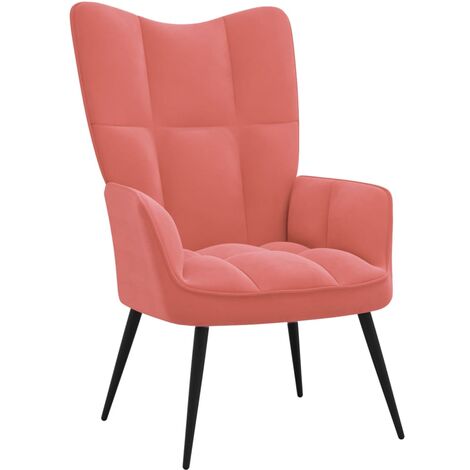 fauteuil bergère Rose Velours