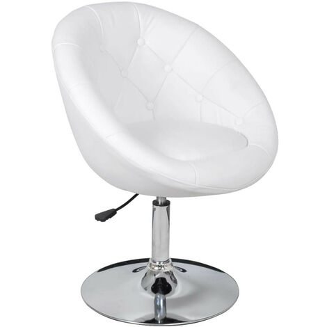 Fauteuil blanc Similicuir Kapole