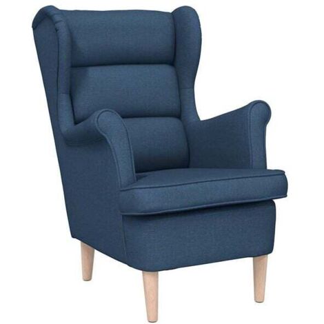 Fauteuil bleu, dimensions 74 x 84 x 100 cm, tissu