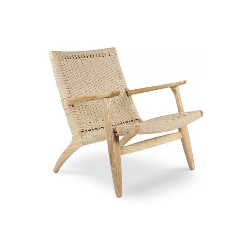 Fauteuil de Salon en Bois et Corde - Design Artisanal Boho Bali - Birma Bois naturel
