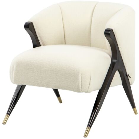 Fauteuil Boucle Blanc Kirkenes 69X72X75 Cm