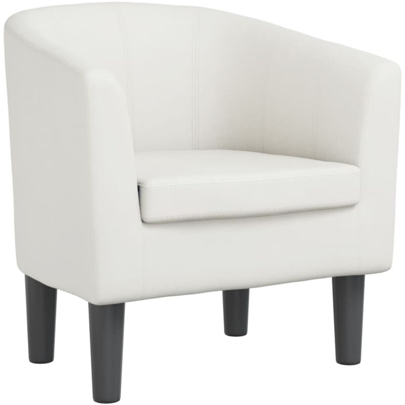 Fauteuil blanc similicuir vidaXL