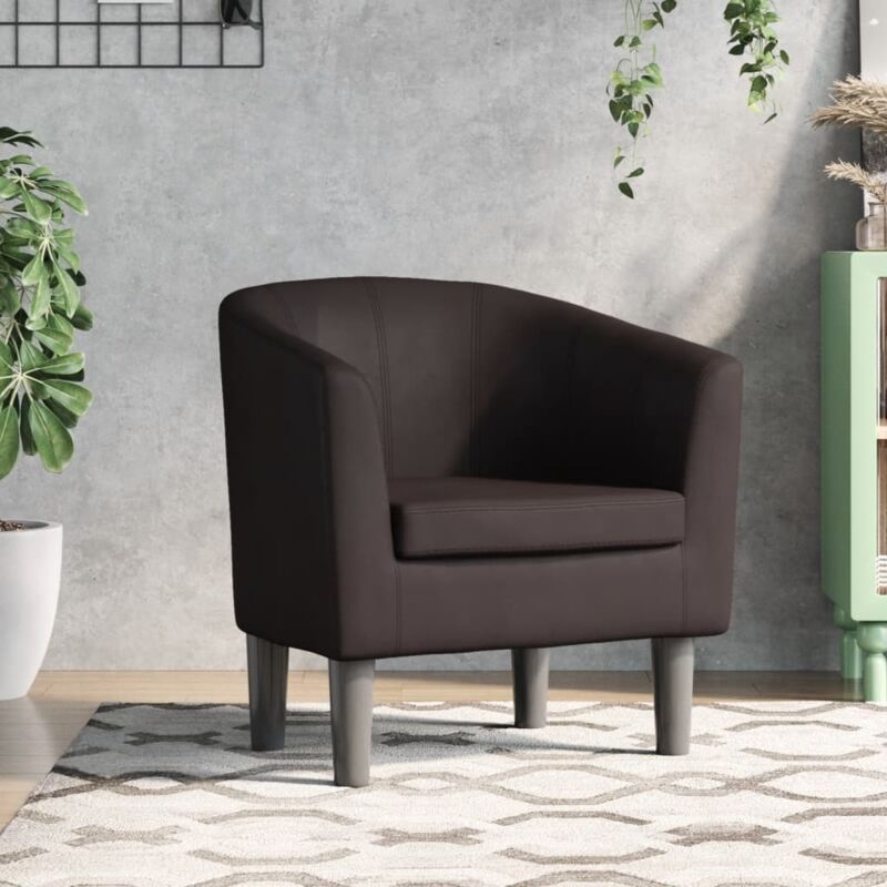 Vidaxl - Fauteuil marron similicuir