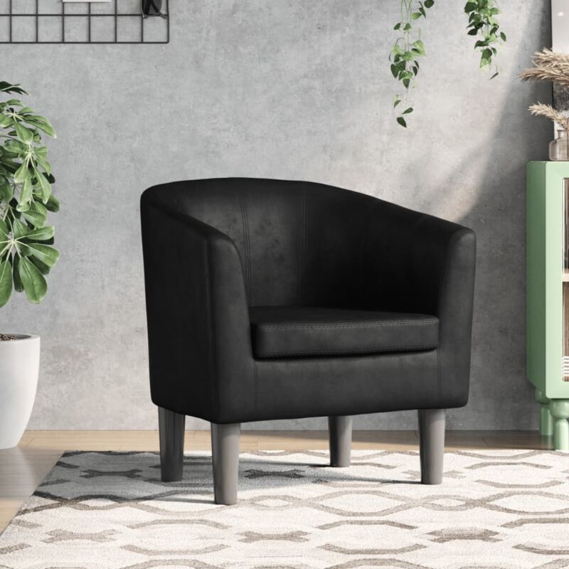 Fauteuil noir similicuir Vidaxl