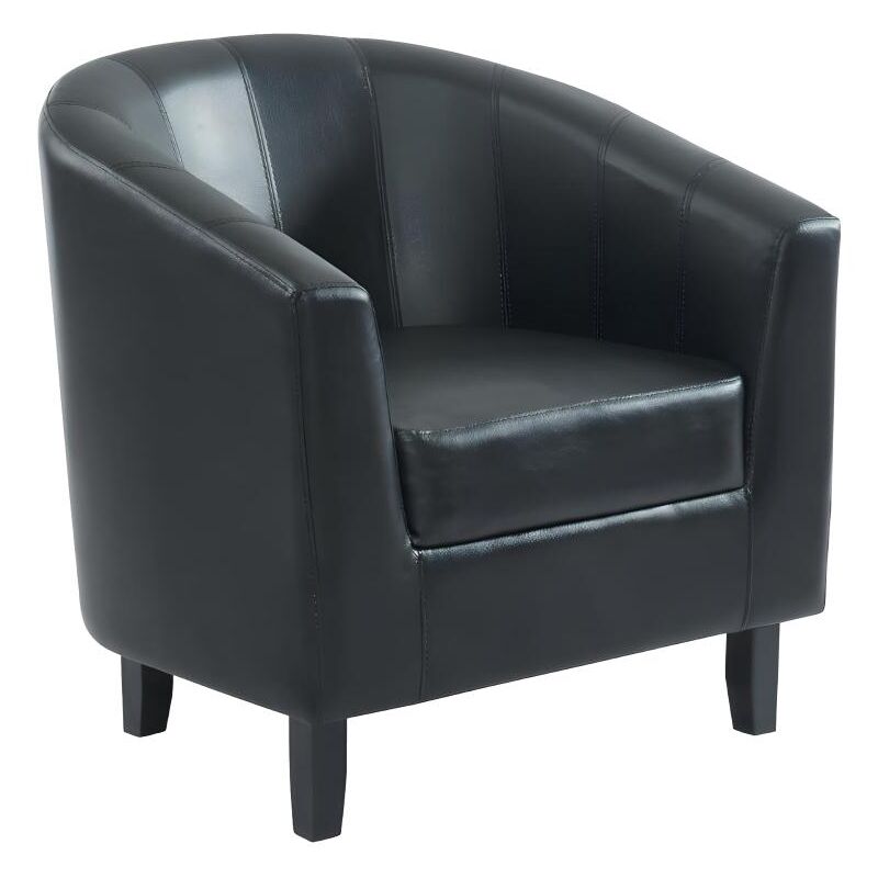 Fauteuil cabriolet en simili noir cristobal ii