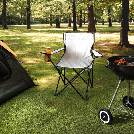 Fauteuil Camping Pliant Gris