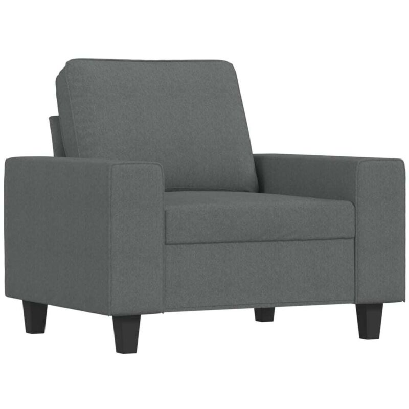 Vidaxl - Fauteuil Gris foncé 60 cm Tissu