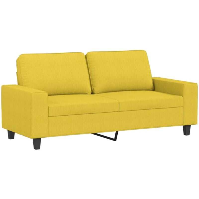 Vidaxl - Canapé à 2 places Jaune clair 140 cm Tissu