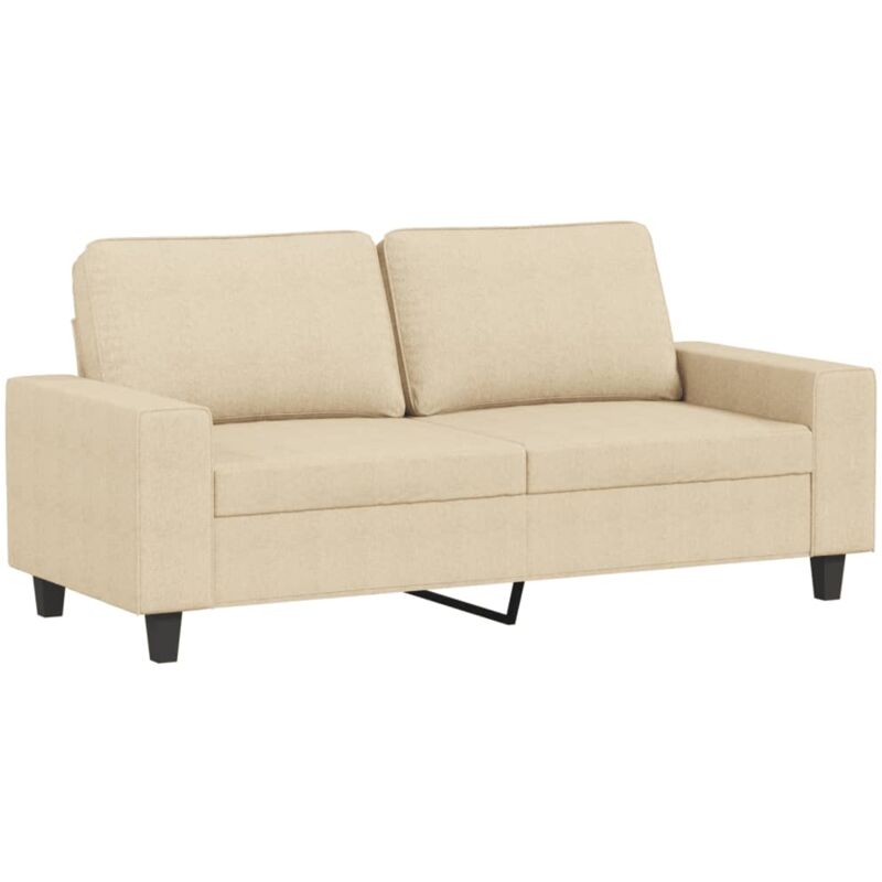 Vidaxl - Canapé à 2 places Crème 140 cm Tissu