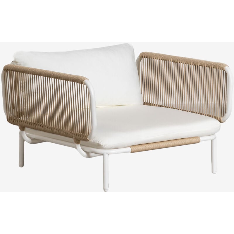 Sklum - Fauteuil canapé de jardin modulable Roubly Beige Amande