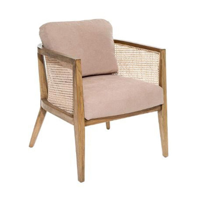 Atmosphera - Fauteuil Cannage Design 'Koza' 78cm Taupe