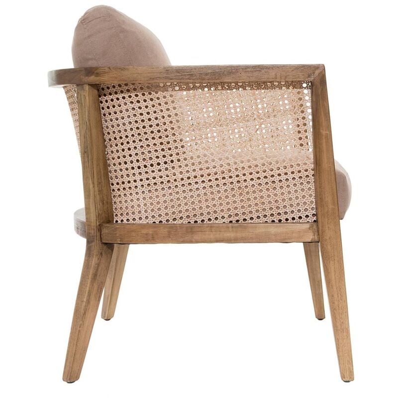 Atmosphera - Fauteuil Koza peuplier rotin tissurose créateur d'intérieur