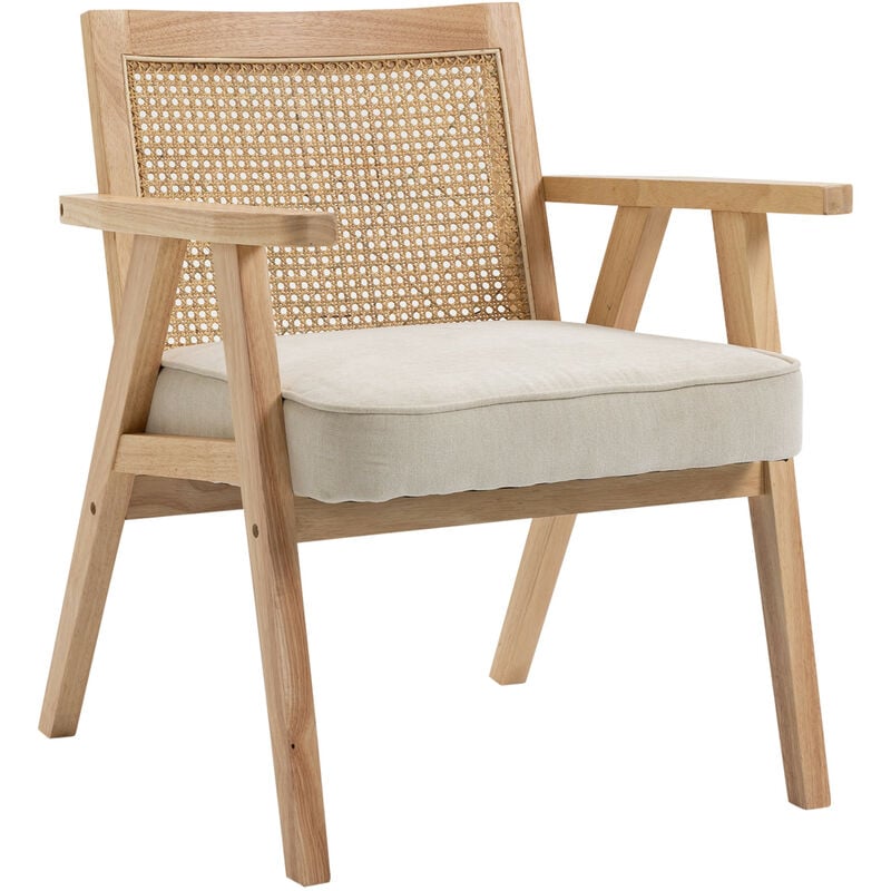 Fauteuil cannage larida beige