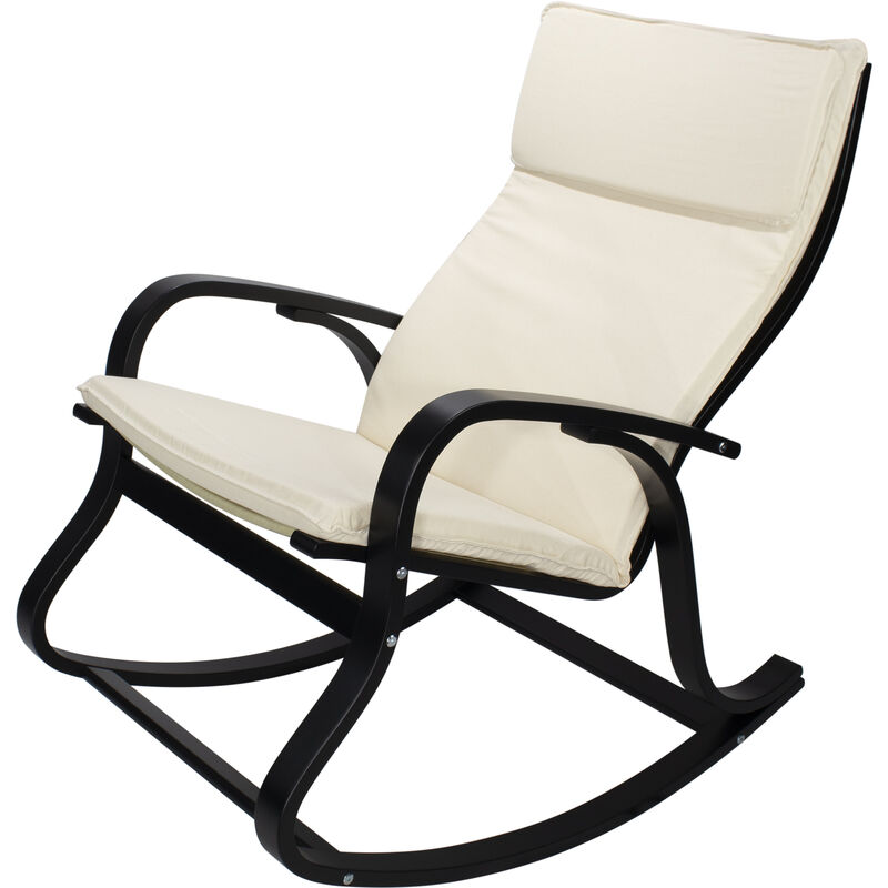 Fauteuil / Chaise à bascule beige/noir