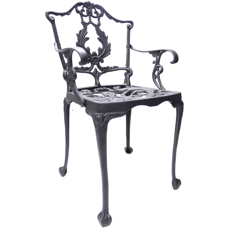 Fauteuil Chaise de jardin en aluminium modèle Laura pour table de maison