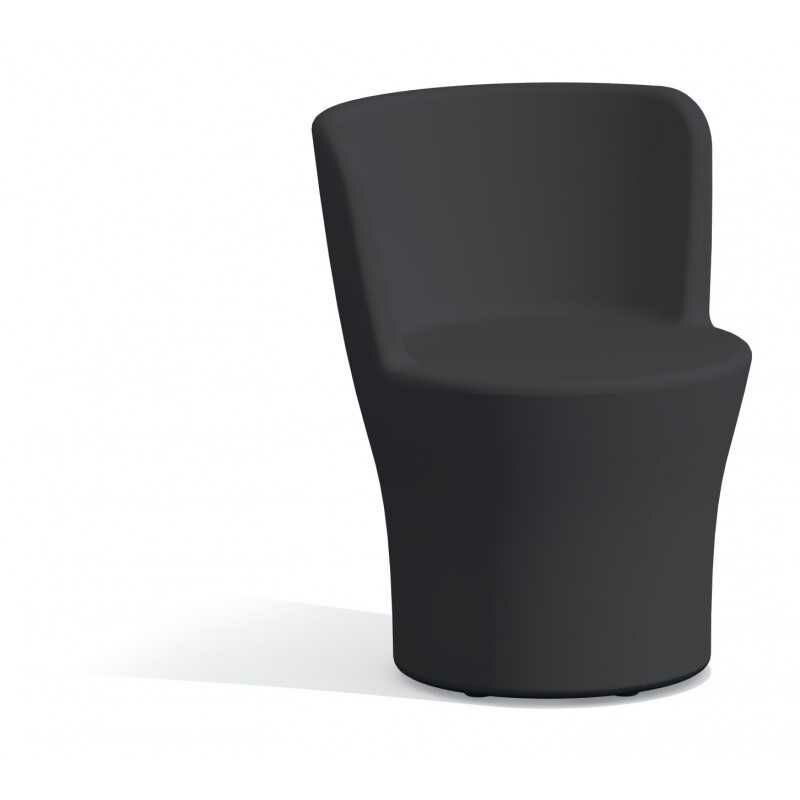 Idralite - Fauteuil Comfy Moon Anthracite en Polymère Monacis - Ø60 Cm - 80 h