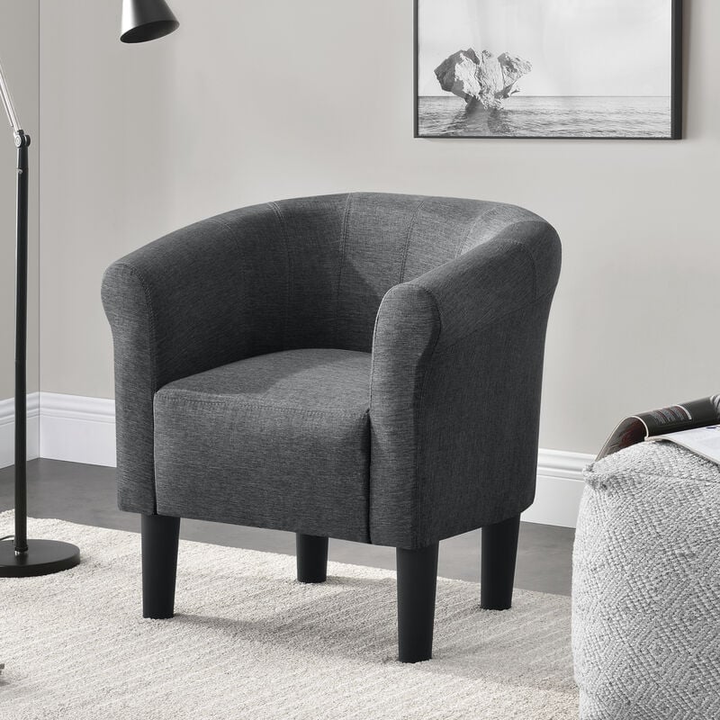 fauteuil de style coquille rembourrée avec des couleurs de différentes couleurs couvre-tissu taille : gris foncé
