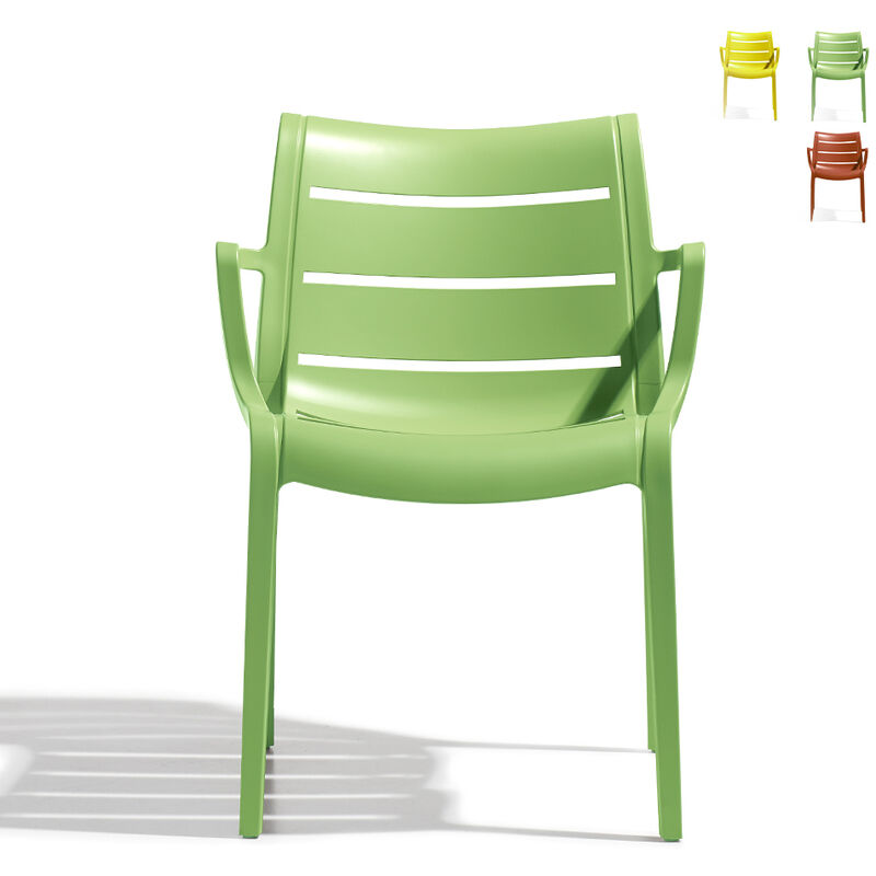Chaise de bar de jardin design moderne Scab Sunset avec accoudoirs Couleur: Vert foncé