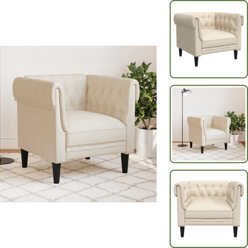 Fauteuil Chesterfield lin - Fauteuil Chesterfield - Fauteuils Confortables - Canapé Design - Meuble Salon - Décoration Intérieure