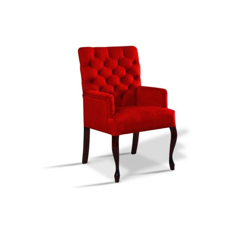 azura home design - fauteuil chesterfield martina rouge