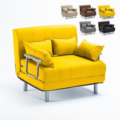 Fauteuil clic-clac lit convertible en tissu Deborah Twin