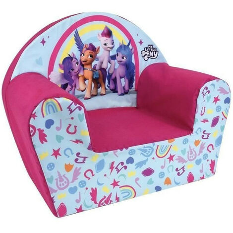 Fauteuil club en mousse - My Little Pony - Rose et Bleu - 52x42x33 cm