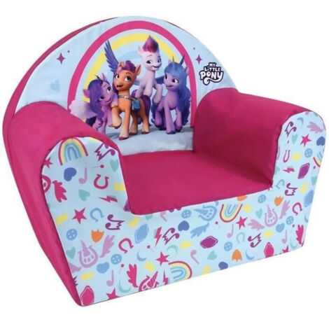 Fauteuil club en mousse - My Little Pony - Rose et Bleu - 52x42x33 cm