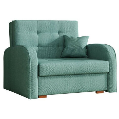 Fauteuil Columbus 114, Kronos 26, 85x103x98cm, Tapisserie, Pieds: Bois, 0, Mobilier déjà assemblé