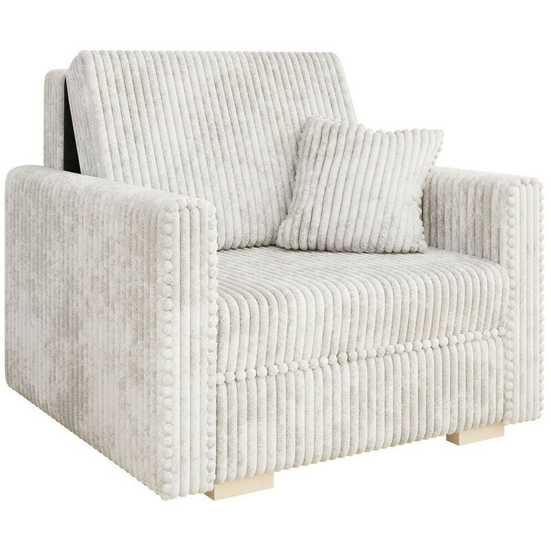 Fauteuil Columbus 207, Tilia 01, 85x103x100cm, Tapisserie, Pieds: Bois, 0