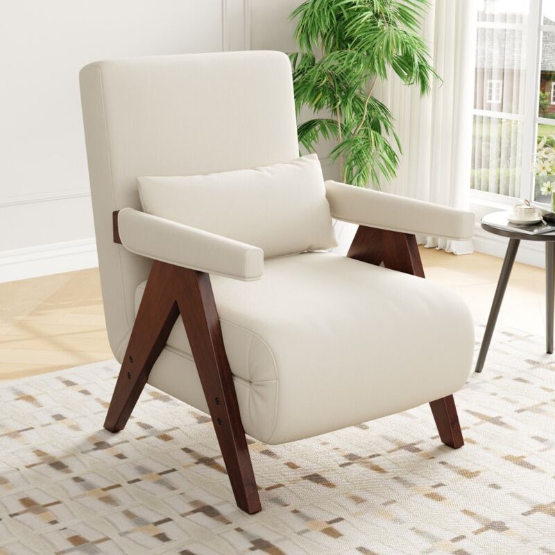 Fauteuil convertible 3-en-1-lit-canapé-lounge-rembourré-pliant-pour salon-chambre-bureau-64x60x87cm