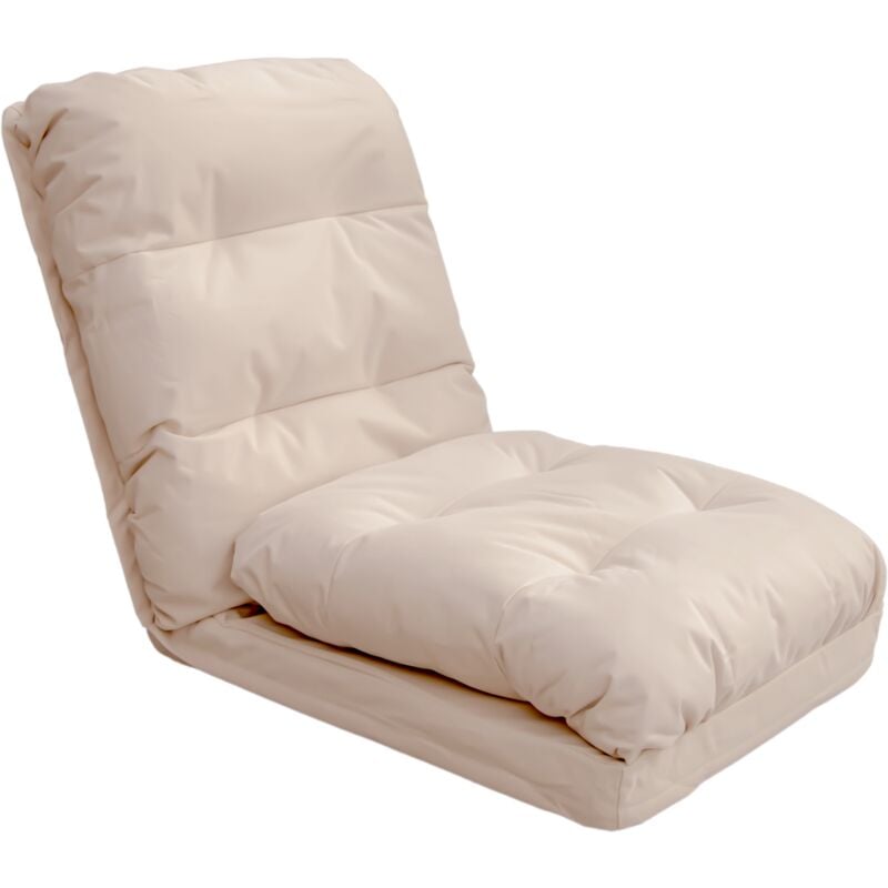 Deco Arts - Fauteuil Convertible avec Dossier Réglable à 6 Positions Beige