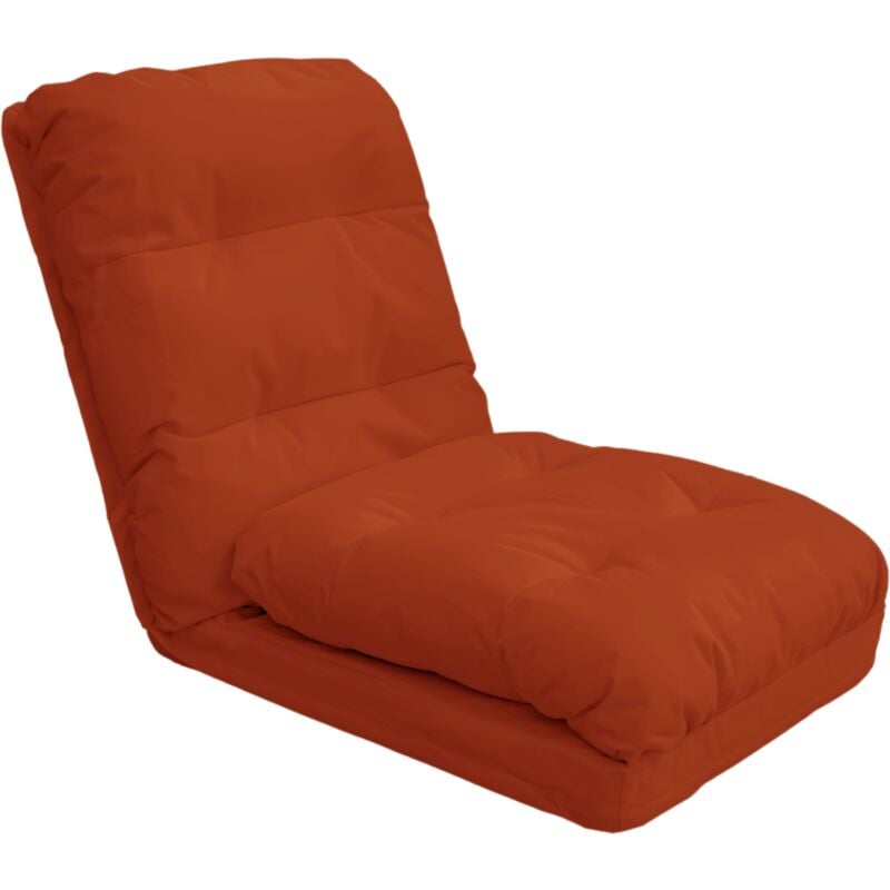Deco Arts - Fauteuil Convertible avec Dossier Réglable à 6 Positions Terracotta