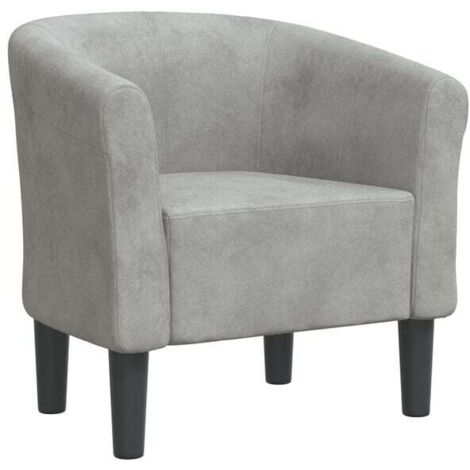 Fauteuil convertible en velours gris clair