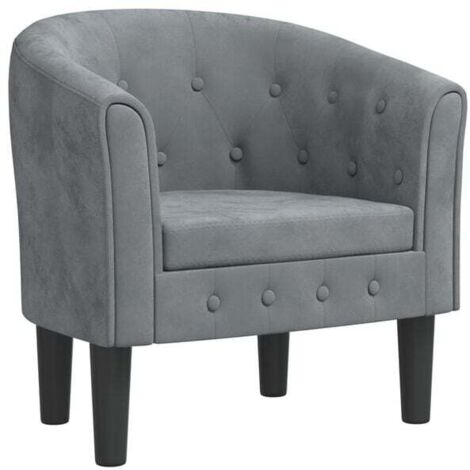 Fauteuil convertible en velours gris foncé