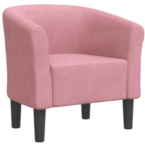 Fauteuil convertible en velours rose