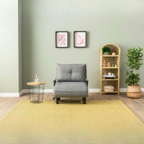 Fauteuil convertible gris clair couchage 175 cm IBARRA