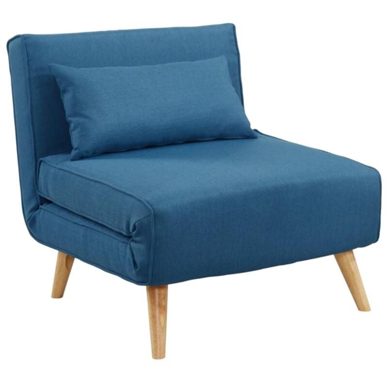 Fauteuil convertible posio en tissu - Bleu