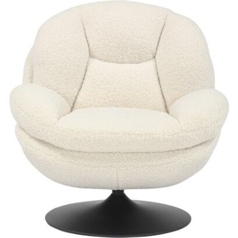 M&s - Fauteuil cosy pivotant 81x84x 84cm en tissu bouclette blanc - oryo M&s - Fauteuil cosy pivotant 81x84x 84cm en tissu bouclette blanc - oryo