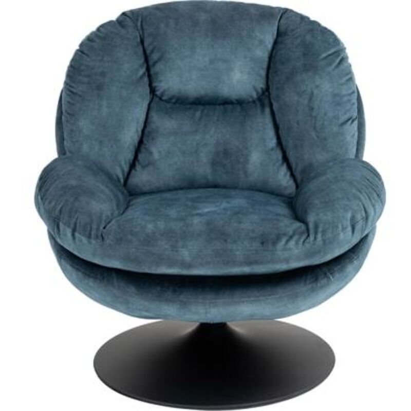 M&s - Fauteuil cosy pivotant 81x84x 84cm en velours bleu canard - oryo M&s - Fauteuil cosy pivotant 81x84x 84cm en velours bleu canard - oryo