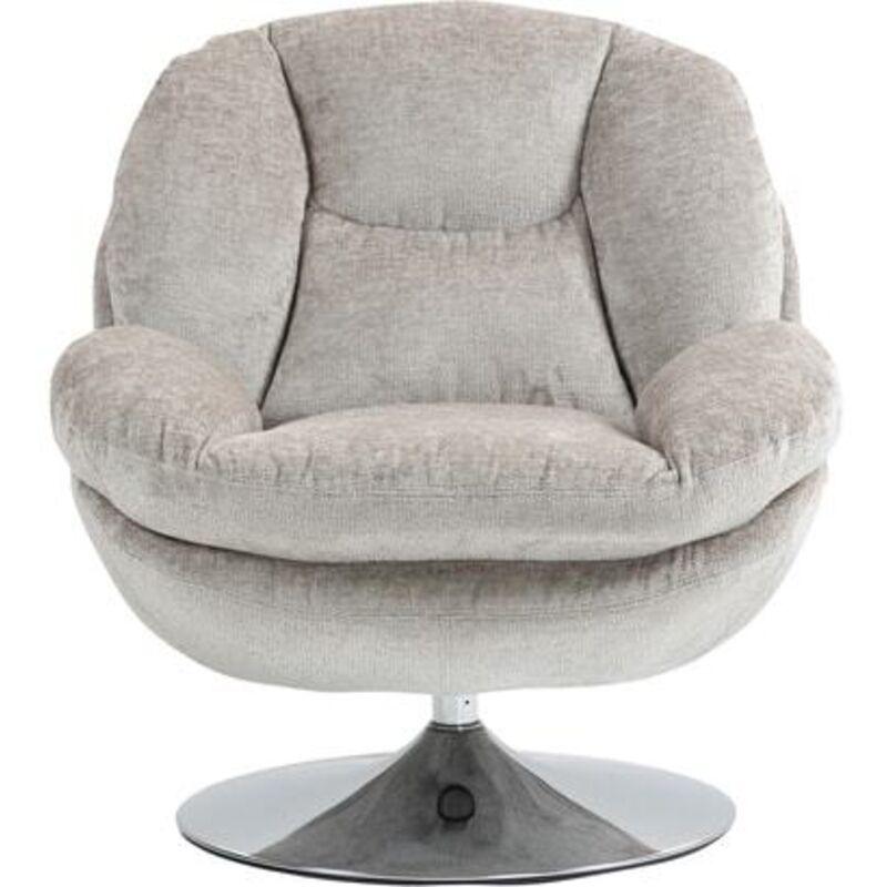 M&s - Fauteuil cosy pivotant 81x84x 84cm en velours gris clair - oryo M&s - Fauteuil cosy pivotant 81x84x 84cm en velours gris clair - oryo