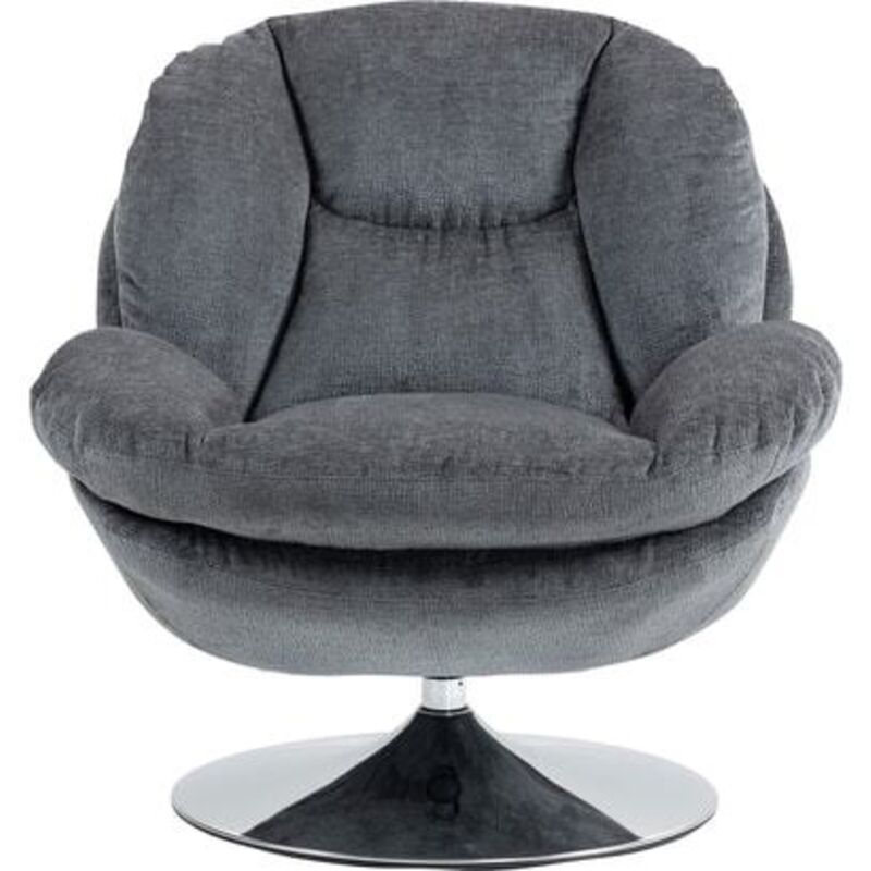 M&s - Fauteuil cosy pivotant 81x84x 84cm en velours gris foncé - oryo M&s - Fauteuil cosy pivotant 81x84x 84cm en velours gris foncé - oryo