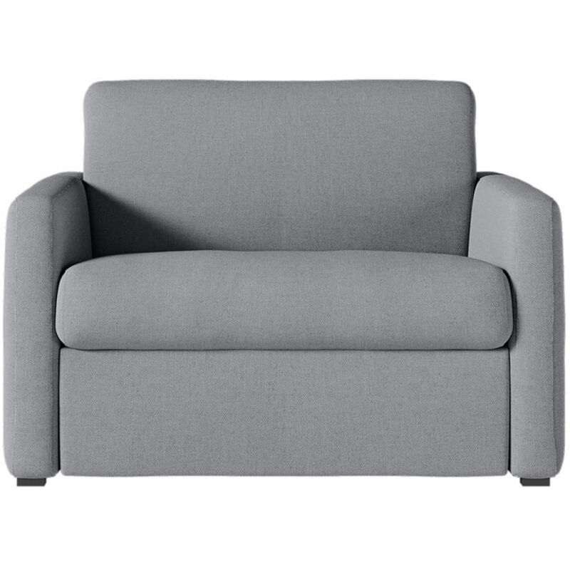 Fauteuil Convertible Express daphné en tissu - Matelas 70x190 cm - Gris clair