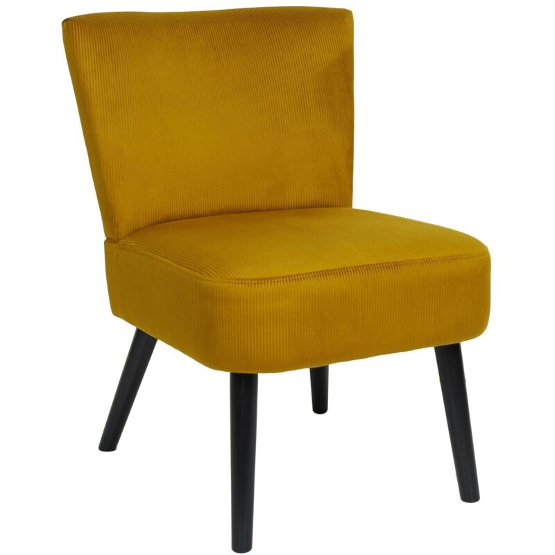 Mobilibrico - Fauteuil crapaud Giulia Jaune - Home Deco Factory